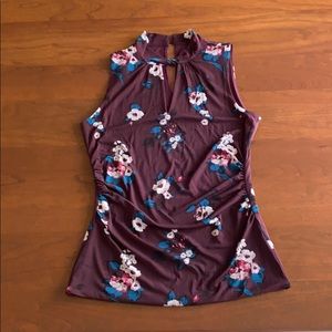 WHBM Floral print sleeveless top